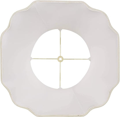 Creme Large Bell Cut Corner Lamp Shade 10" Top x 16" Bottom x 14" Slant x 13.5" - Image 3