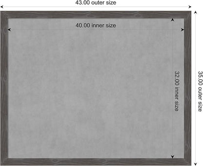 Amanti Art Grey Framed Magnetic Board 35x43 X-Large Vision Board - Image 3