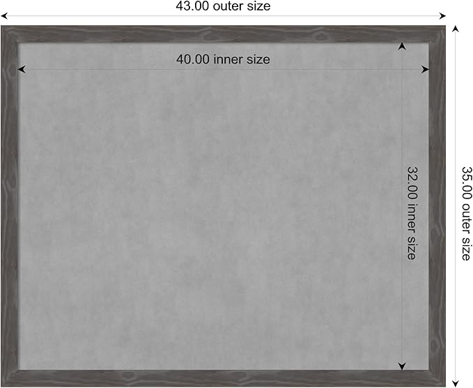 Amanti Art Grey Framed Magnetic Board 35x43 X-Large Vision Board - Image 4