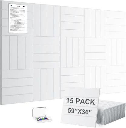 G Gamit Large Felt Wall Tiles Bulletin Board 59”x36”, Large Cork Board by GGAMIT