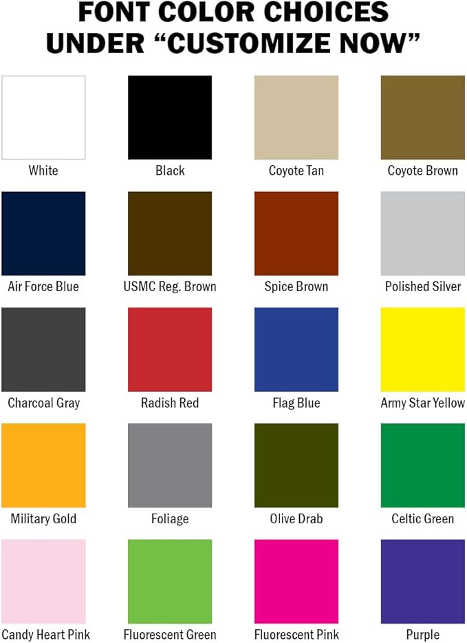 Custom Uniform Name Tapes Solid Colors. Coyote Tan Fabric, 5 Inch Sew on - Image 2