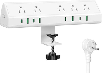45W Fast Charging Station, Desk Clamp Power Strip, 4 PD USB-C Ports, 5 AC by Jgstkcity