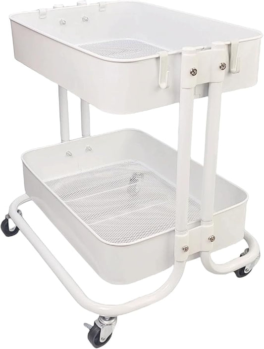 LiWNYRK 2 Tier Under Desk Storage Cart by LIWNYRK