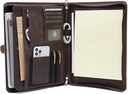Geslun Personalized Genuine Leather Portfolio, Legal Size 8.5 x 14 Pad Holder - Image 5