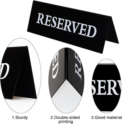 6 Pieces Plastic Reserved Table Sign - Image 3