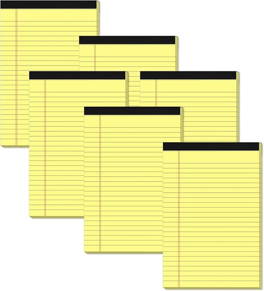 Yellow Note Pads 5x8 Small Legal Pads College Ruled Notepad by Aidunmis