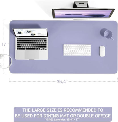 YSAGi Non-Slip Leather Desk Pad L Size, Waterproof Laptop Computer Desk - Image 2