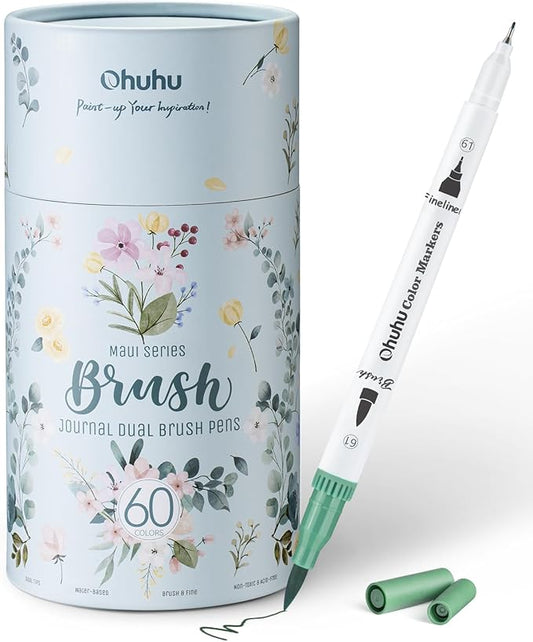 Ohuhu Markers for Adult Coloring Books No Bleeding 60 Colors Coloring Markers by Ohuhu