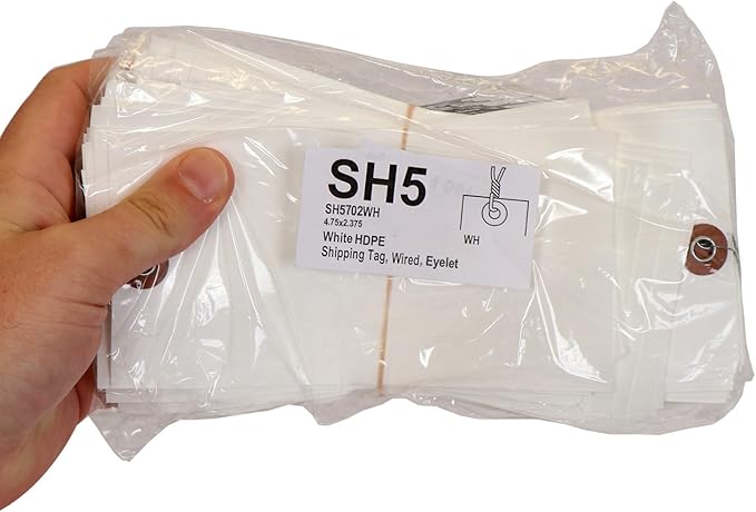 SmartSign 4.75 x 2.375 inch Blank White Shipping Tags - Image 6