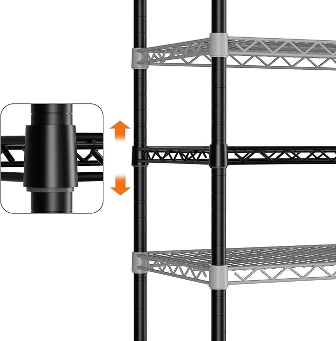 SINGAYE 5 Garage Shelving Wire Storage Heavy Duty Shelves 1750LBS Shelving Unit - Image 6