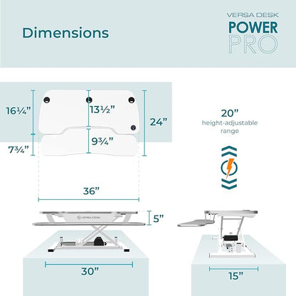 VERSADESK® PowerPro™ Electric Standing Desk Converter - Image 4