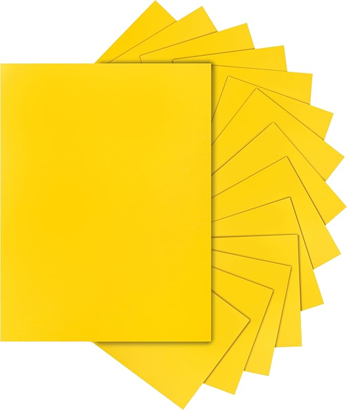 Silunkia 40 Sheets Yellow Cardstock 8.5 x 11 Crafts Paper, 200gsm/75lb by Silunkia