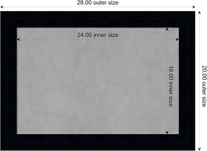 Amanti Art Black Framed Magnetic Board 20x28 Medium Vision Board - Image 4