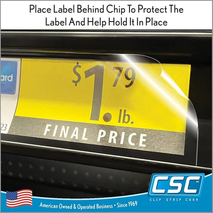 Clip Strip Corp. Price/Data Channel Label Holder Chips, 7.5 Mil Thick, Gondola - Image 3