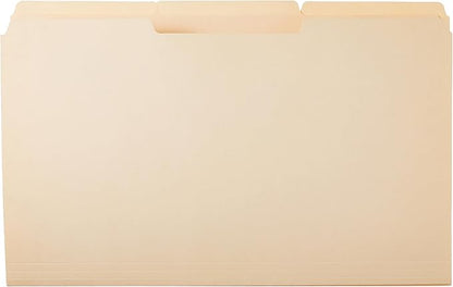 Amazon Basics Sturdy Manila File Folders, 1/3 Tabs in Assorted Positions - Image 3