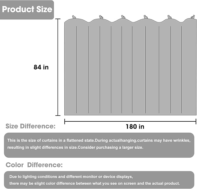 Cbsroro Room Divider Blackout Curtain Track Curtains Wall Dividers Panels Screen - Image 7