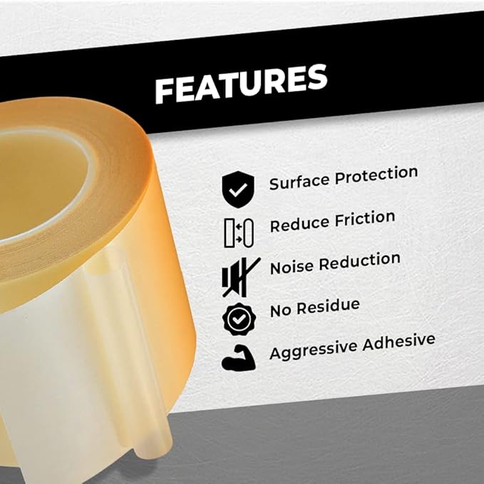WOD SPT7A UHMW Polyethylene Transparent Film Slick Tape, 1/2 inch. x 36 yd. - Image 3
