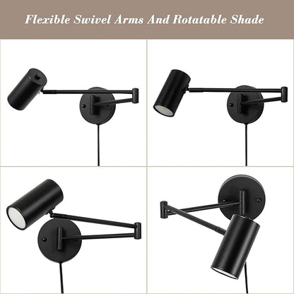 Ahaloye 2 Pack Plug in Wall Sconce - Image 3