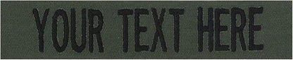 Custom Uniform Name Tapes Solid Colors. Olive Drab Fabric, 3.5 Inch Hook by NORTHERNSAFARI