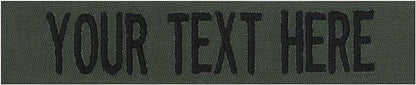 Custom Uniform Name Tapes Solid Colors. Olive Drab Fabric, 4 Inch Sew on by NORTHERNSAFARI