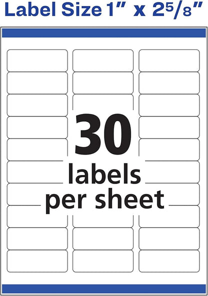 Avery Address Labels for Laser & Inkjet Printers, 300 Labels Per Pack, 3 Packs - Image 4