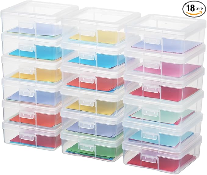 novelinks Stackable Plastic Clear Storage Box Containers by novelinks