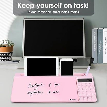 Varhomax Glass Desk Whiteboard Pink - Image 7
