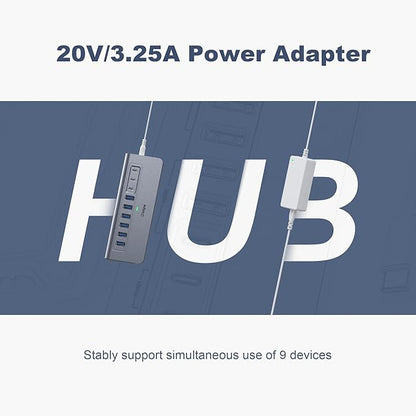 YH6AC Powered USB Hub 10Gbps, intpw 9-Port USB Splitter - Image 7