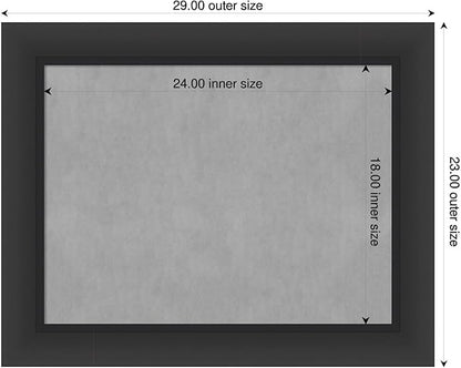 Amanti Art Black Framed Magnetic Board 23x29 Medium Vision Board - Image 2