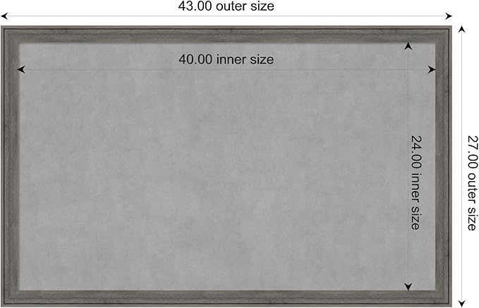 Amanti Art Grey Framed Magnetic Board 27x43 Large Vision Board - Image 4