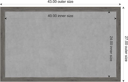 Amanti Art Grey Framed Magnetic Board 27x43 Large Vision Board - Image 3