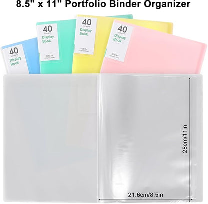 Phyxin 20-Pocket Portfolio Binder Organizer, Binder Sheet Protectors 8.5" x 11" - Image 3