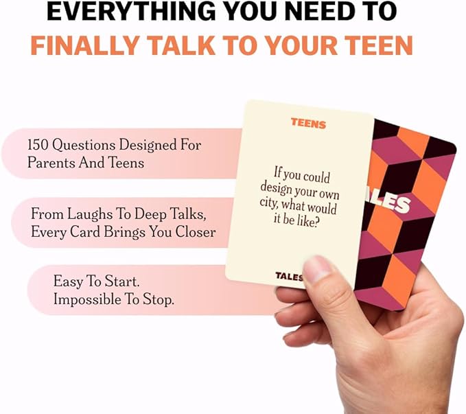 TALES Conversation Cards, Teens Edition 150 Count, Fun Family Games - Image 4