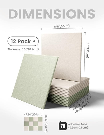 Large Felt Bulletin Board 48" x 36" Cork Board Alternative-12 Pack - Image 2