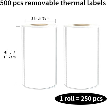 2×4 Inch White Removable Thermal Labels, Waterproof Thermal Label - Image 2