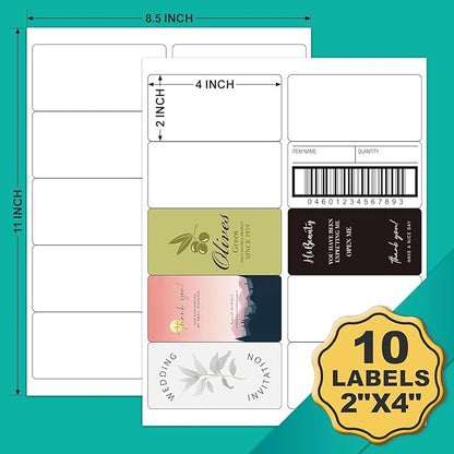 2”x4” Address Labels Shipping Mailing Labels - Image 2