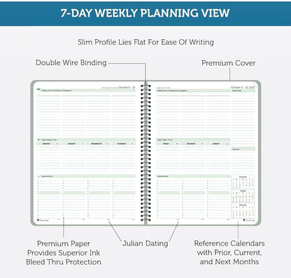 Planner Pad Spiral Bound 3-Tier Funnel Down 12 Month Organizer, October 2025 – - Image 3
