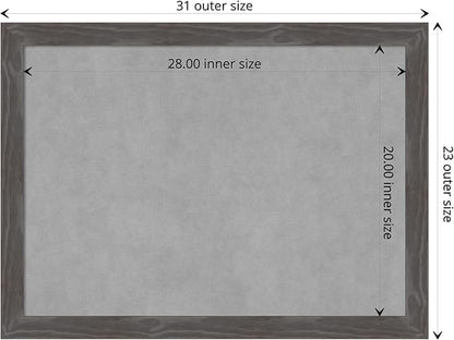 Amanti Art Grey Framed Magnetic Board 23x31 Medium Vision Board - Image 4