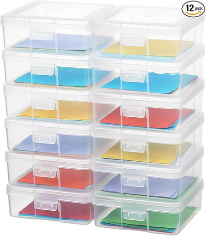 novelinks Stackable Plastic Clear Storage Box Containers by novelinks
