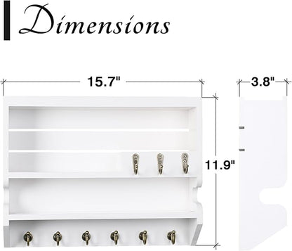 Mutsault Key Holder for Wall, Mail Organizer Wall Mounted - Image 3