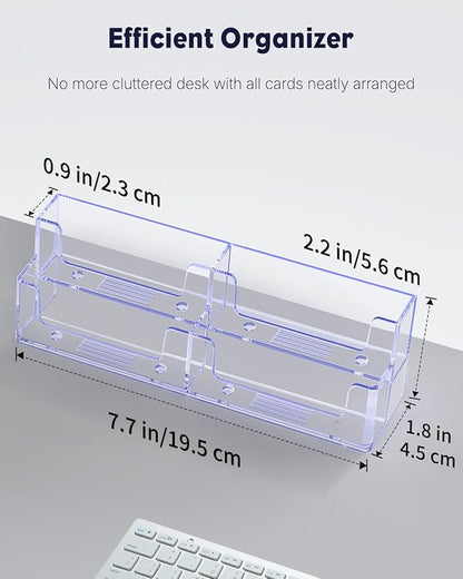 Uniclife 2 Pack Acrylic Business Card Holder - Image 2