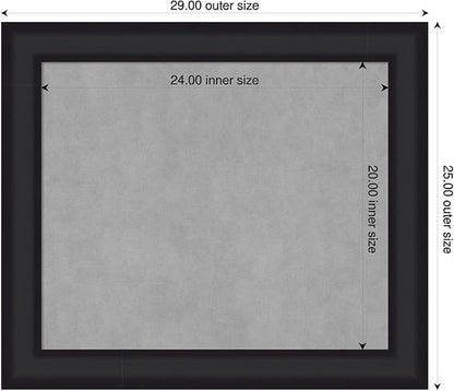 Amanti Art Black Framed Magnetic Board 25x29 Medium Vision Board - Image 2