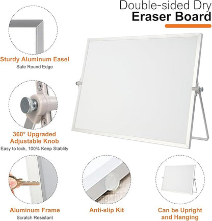 Dry Erase WhiteBoard, Aisuoker 16 x 12inch Magnetic Desktop Whiteboard - Image 5
