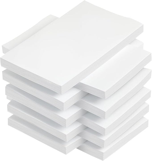 White Sticky Notes 3 x 5 in, 10 Pads Large Notepads, 100 Sheets/Pad Sticky Note by Agoer