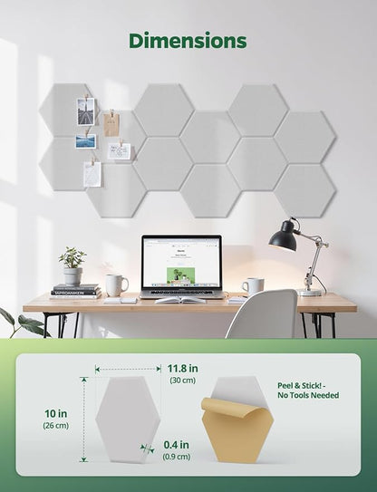 Large Bulletin Board 12" x 10", 12 Pack White Cork Boards - Image 9