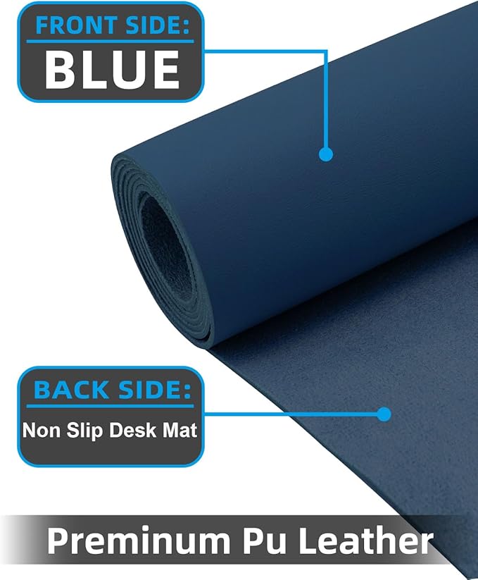 Pu Leather Desk Protector & Writing Pad, Non-Slip Laptop Mat - Image 2