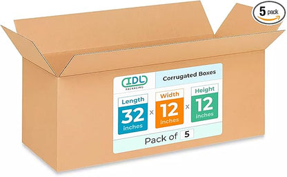Long Shipping & Moving Boxes 32 x 12 x 12 inches by IDLPackaging