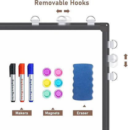 maxtek Combination White Board & Bulletin Cork Board 24 x 18 Whiteboard Magnetic - Image 3