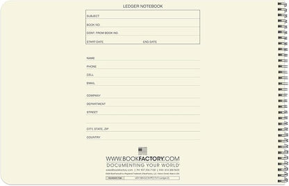 BookFactory Accounting Ledger Notebook/Large 2 Column Accounting Ledger - Image 2