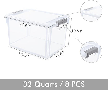Citylife 32 QT Plastic Storage Bins - Image 6